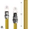 Flextron Gas Line Hose 1/2'' O.D.x48'' Len 1/2" FIPx3/8" MIP Fittings Yellow Coated Stainless Steel Flexible FTGC-YC38-48F - alternate 2